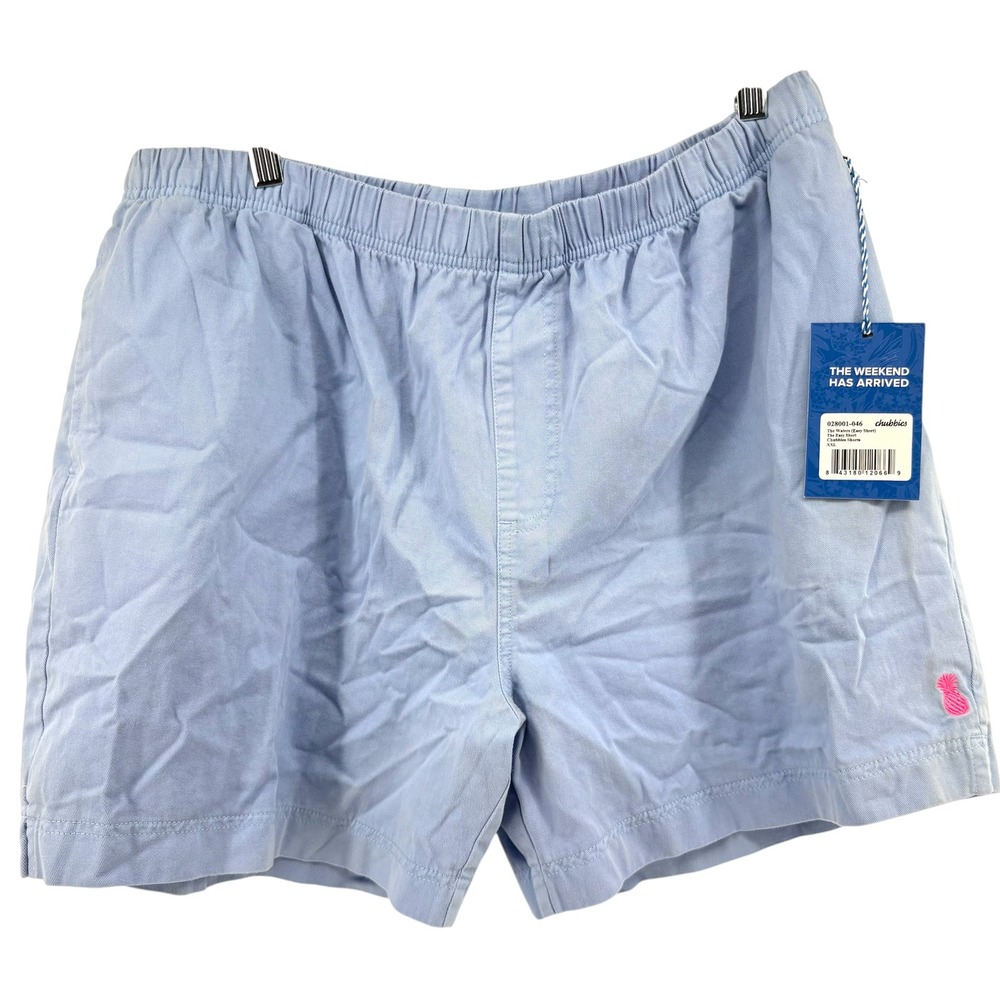 Chubbies The Waters Easy Short Men XXL Blue Cotton Pineapple Logo 028001-046 NWT